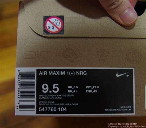 nike shoe box label